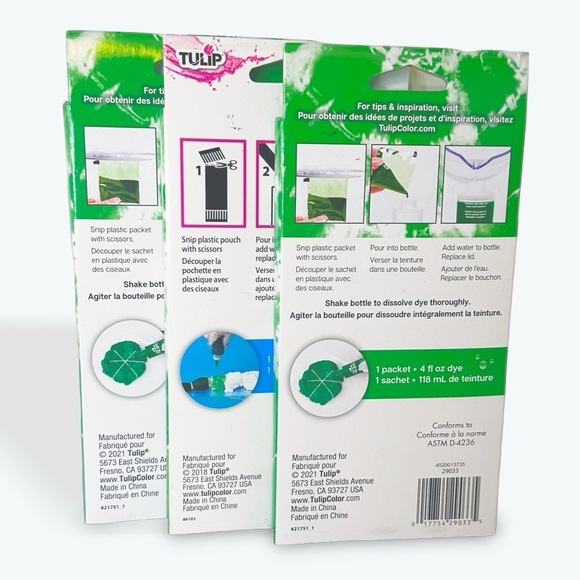 Tie-Dye Refills 3 boxes GREEN
3 Easy-to-Use Snip & Pour Dye Packets in e… - Picture 2 of 2